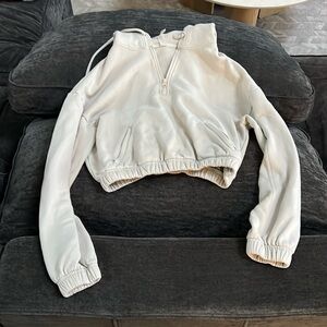 ALO crop quarter zip